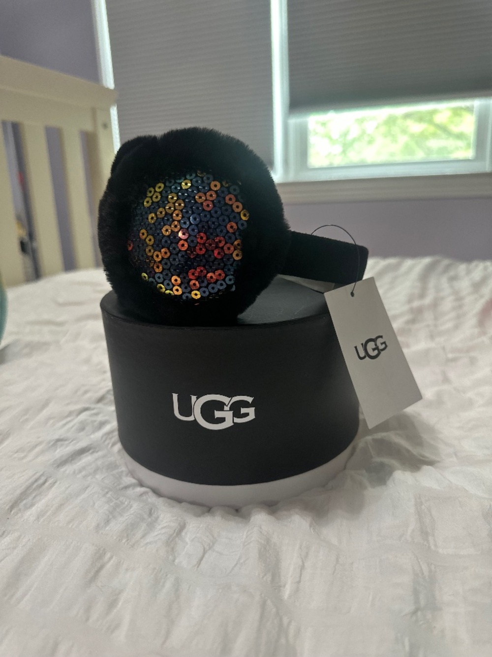 NWT Ugg black sequin earmuffs